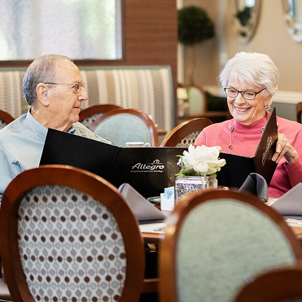 Couple eating a meal together. 