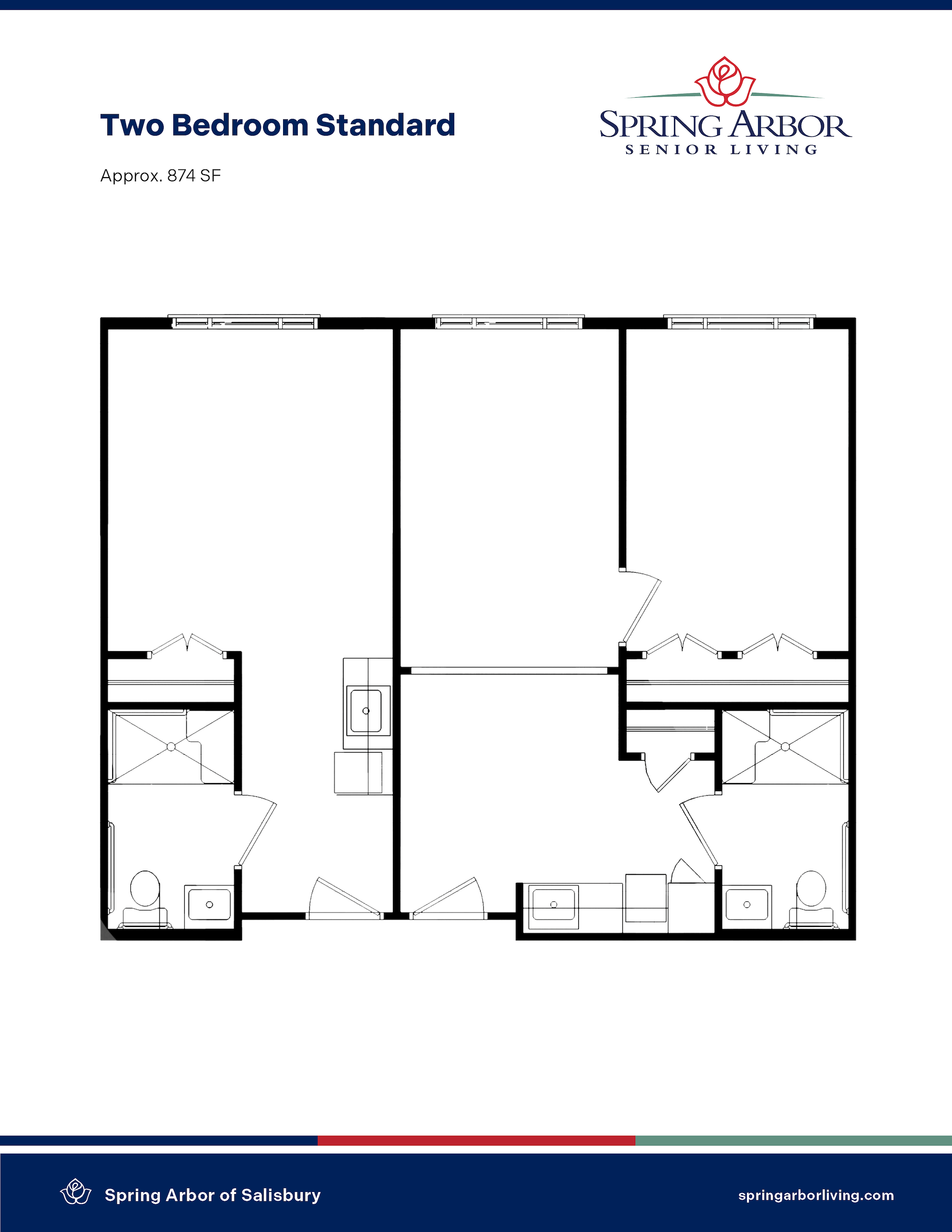 Two Bedroom Standard Salisbury Floor Plan