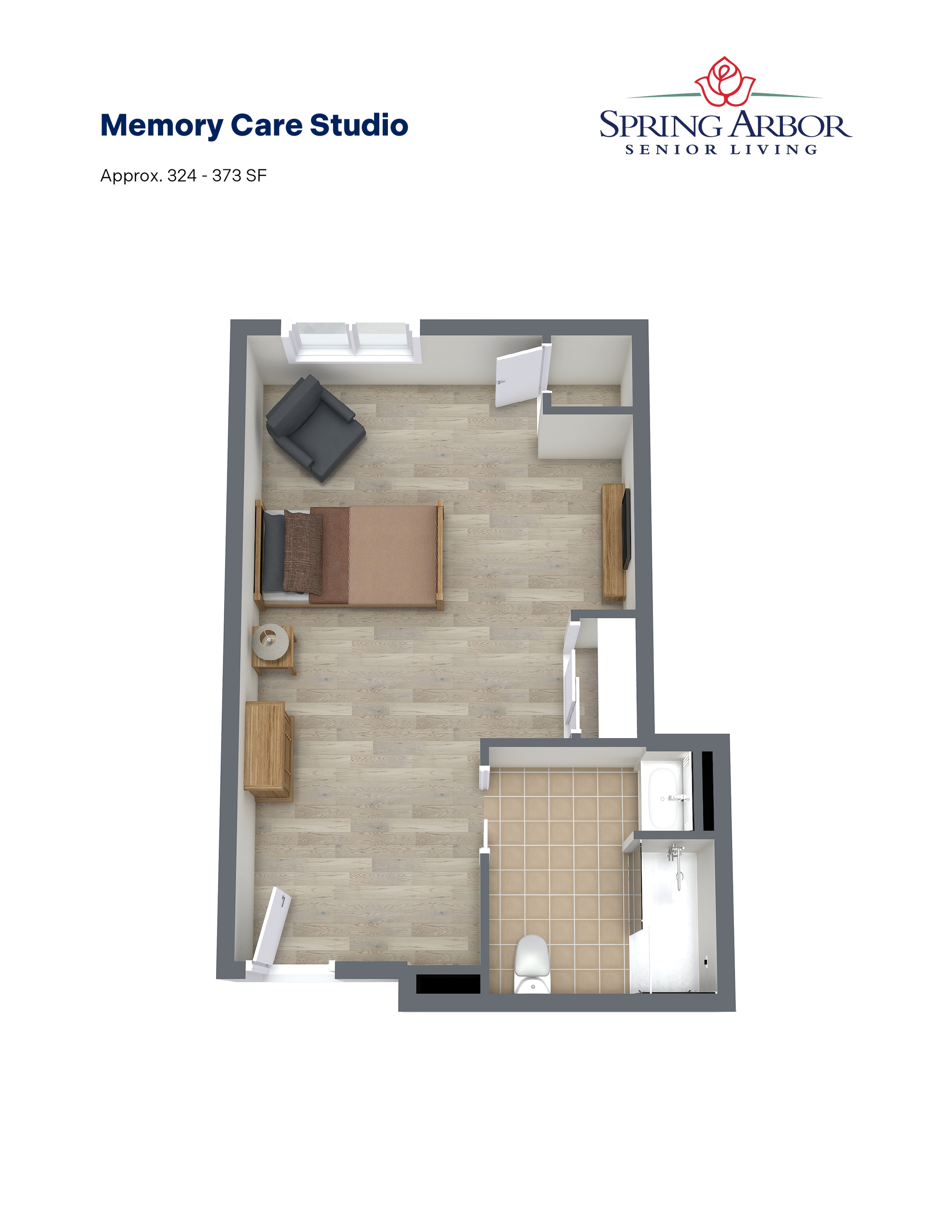 Memory Care Studio White Springs Floor Plan