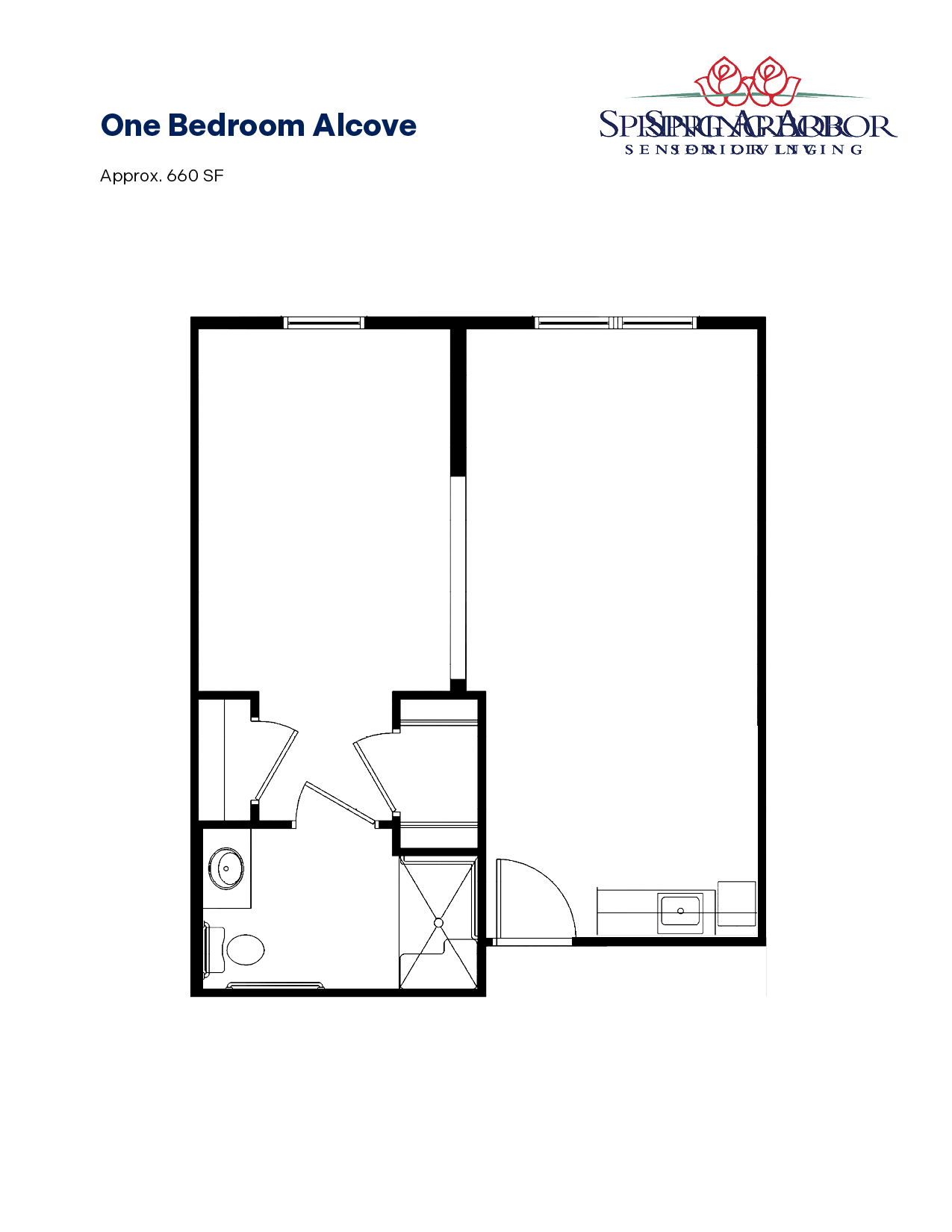 One Bedroom Alcove Wilson Floor Plan