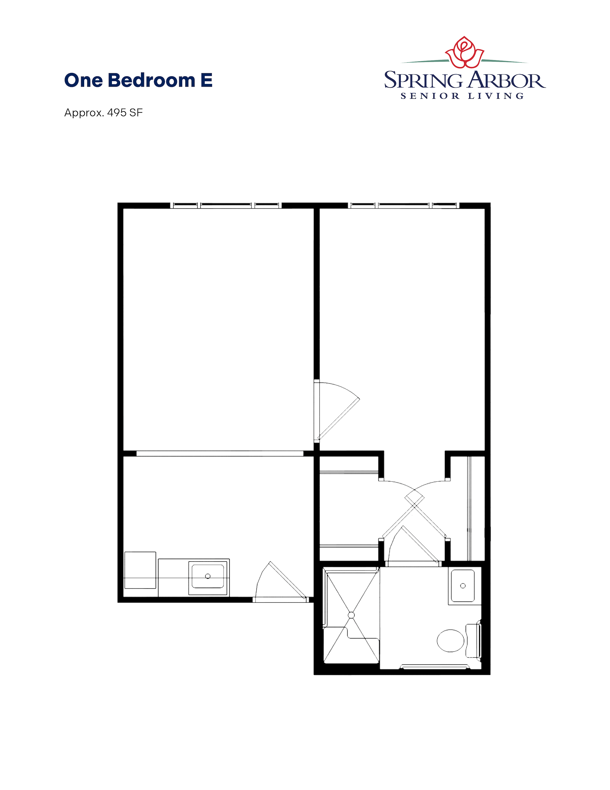 One Bedroom E Salisbury Floor Plan