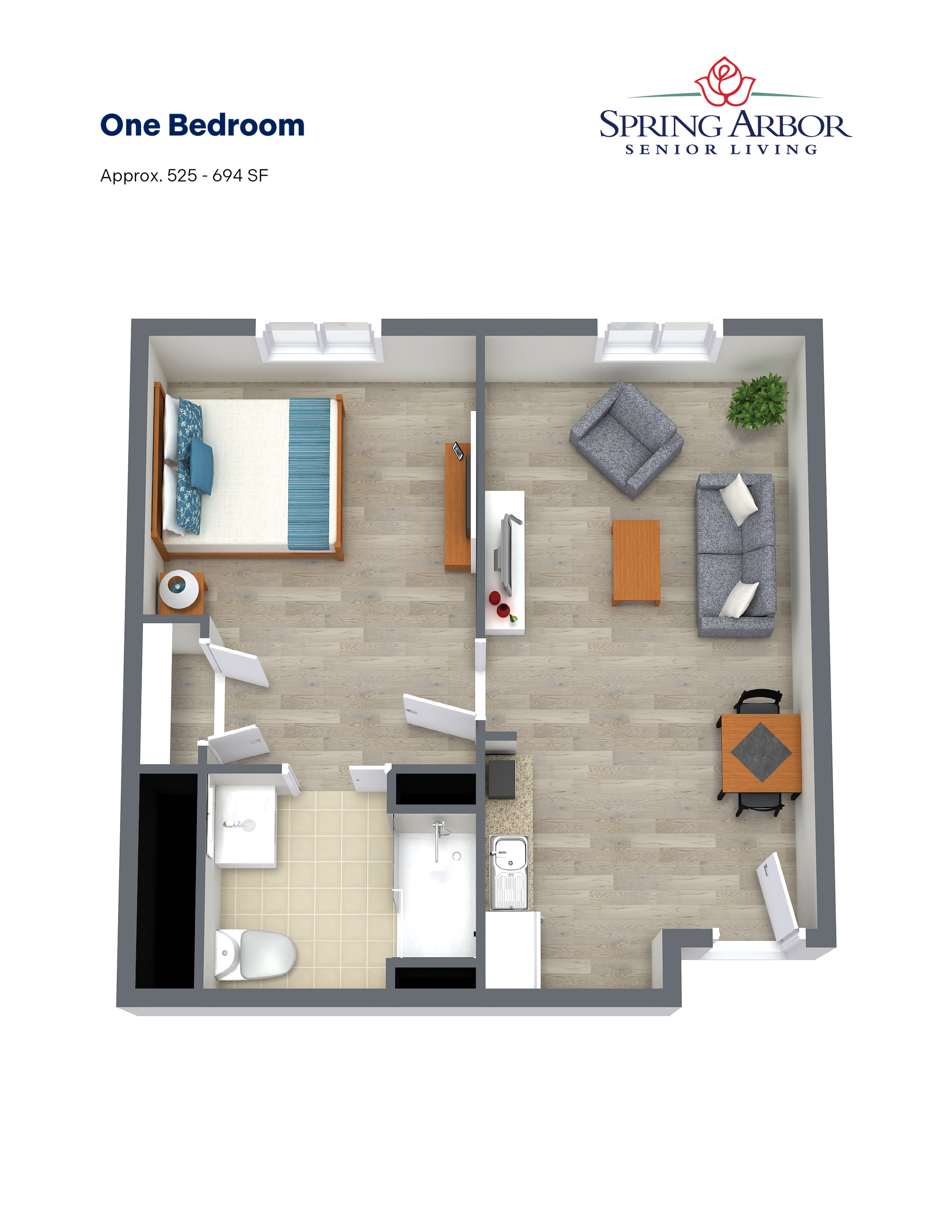 One Bedroom White Springs Floor Plan
