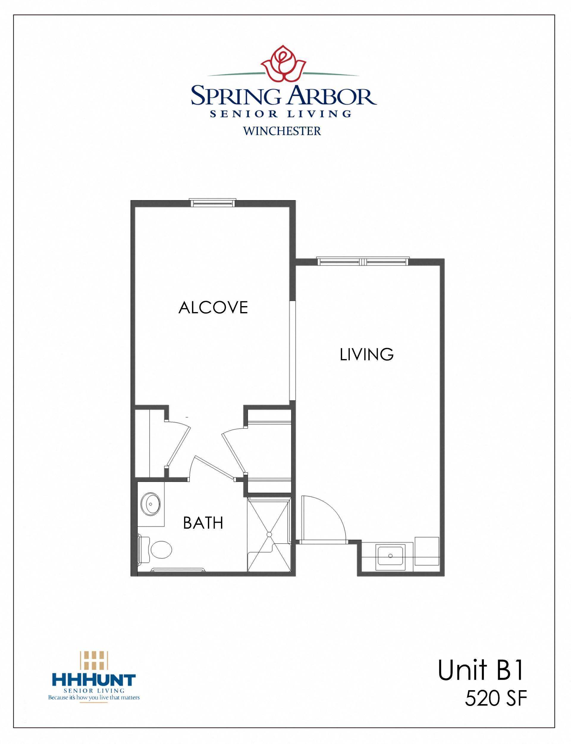 One Bedroom Winchester Floor Plan