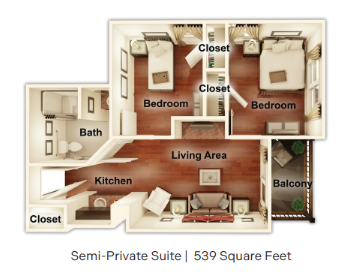 Semi-Private Suite Spring Arbor Anderson
