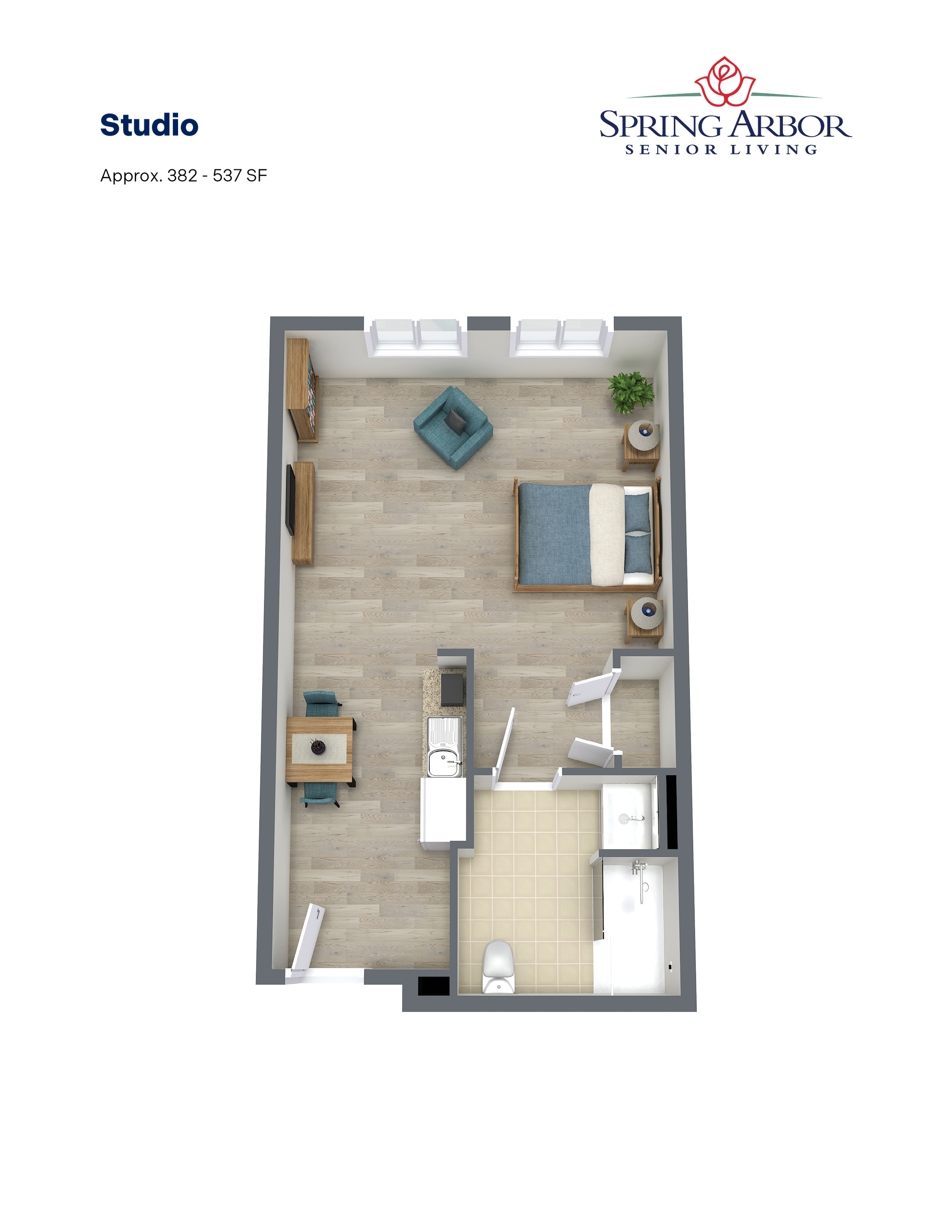 Studio White Springs Floor Plan