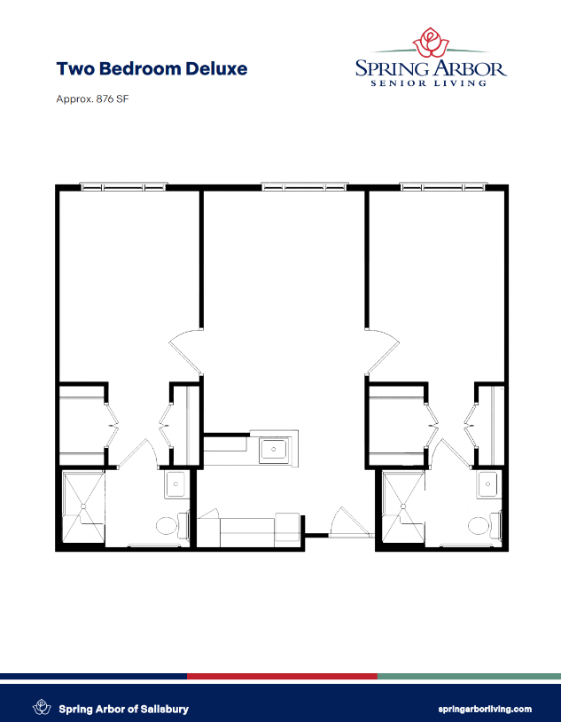 Two Bedroom Deluxe Salisbury Floor Plan