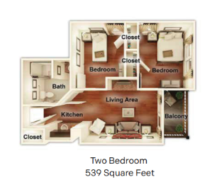 Two Bedroom Spring Arbor Anderson