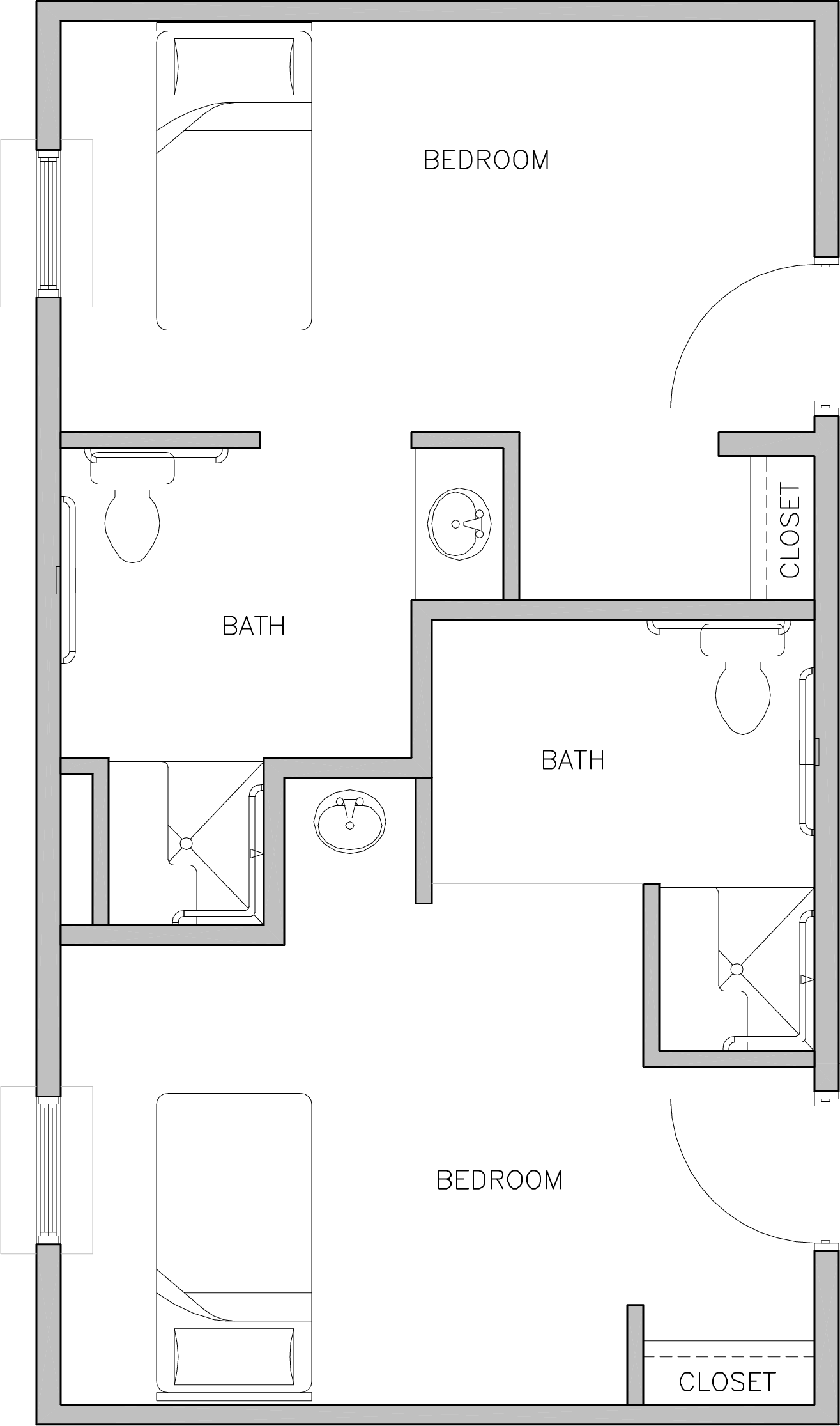 Unit D-E Windsor Manor Indianola Floor Plan
