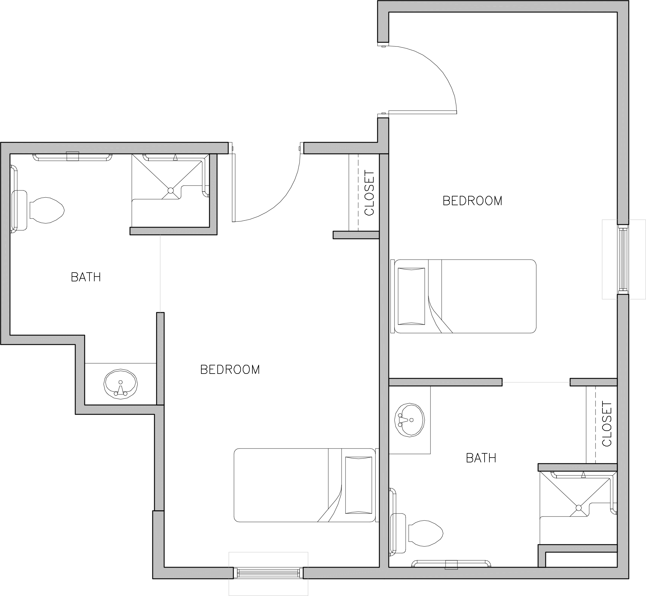Unit l-J Windsor Manor Indianola Floor Plan