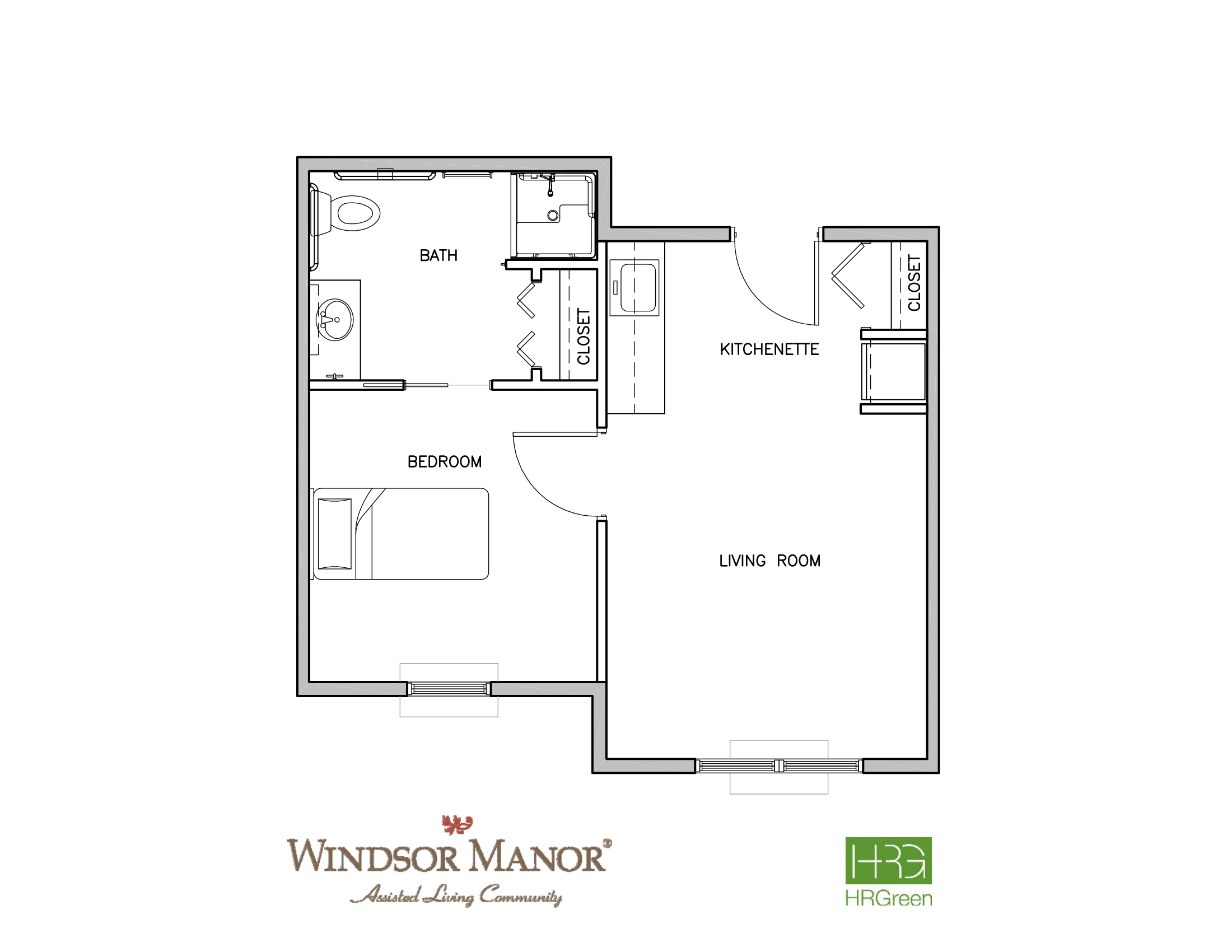 Unit A Windsor Manor Vinton Floor Plan