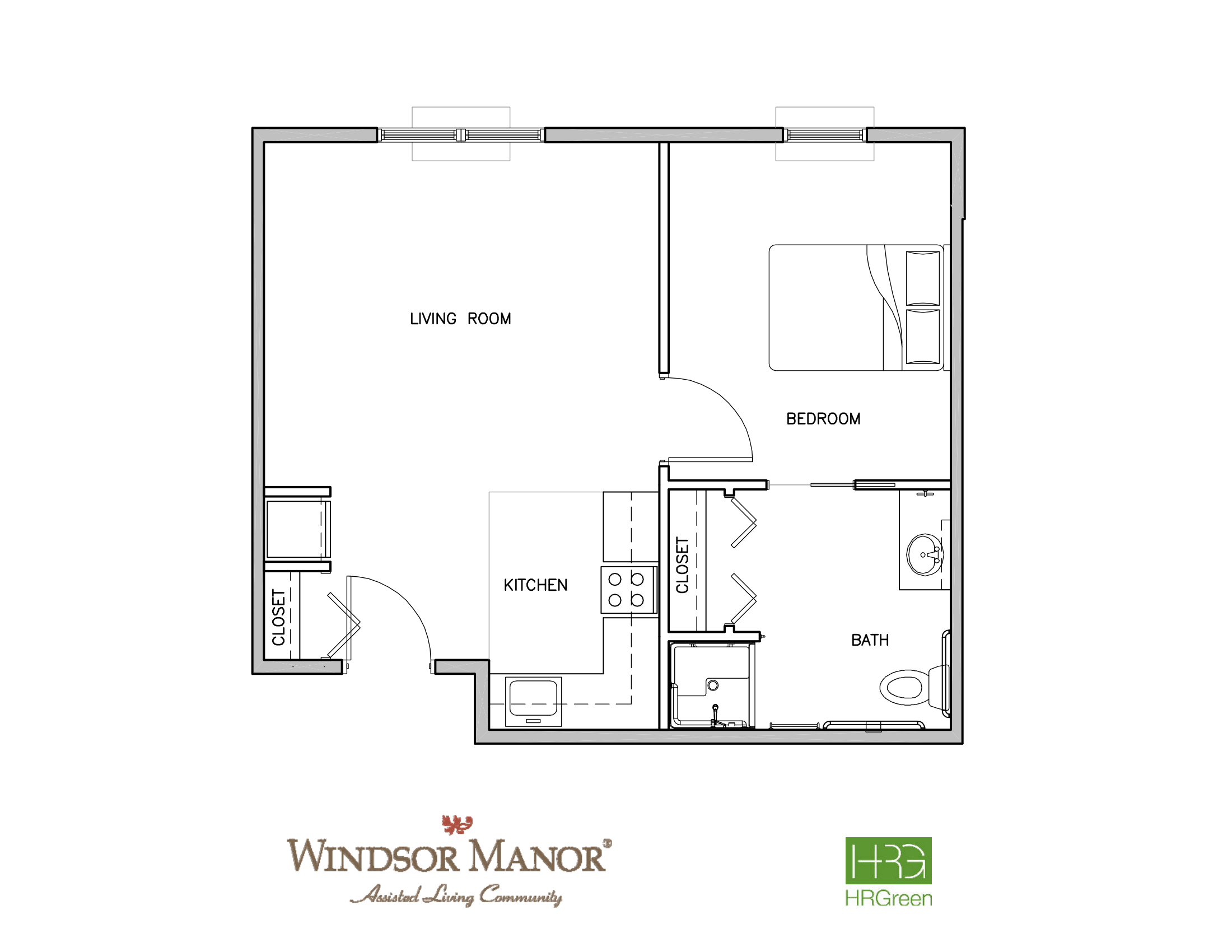 Unit B Windsor Manor Vinton Floor Plan