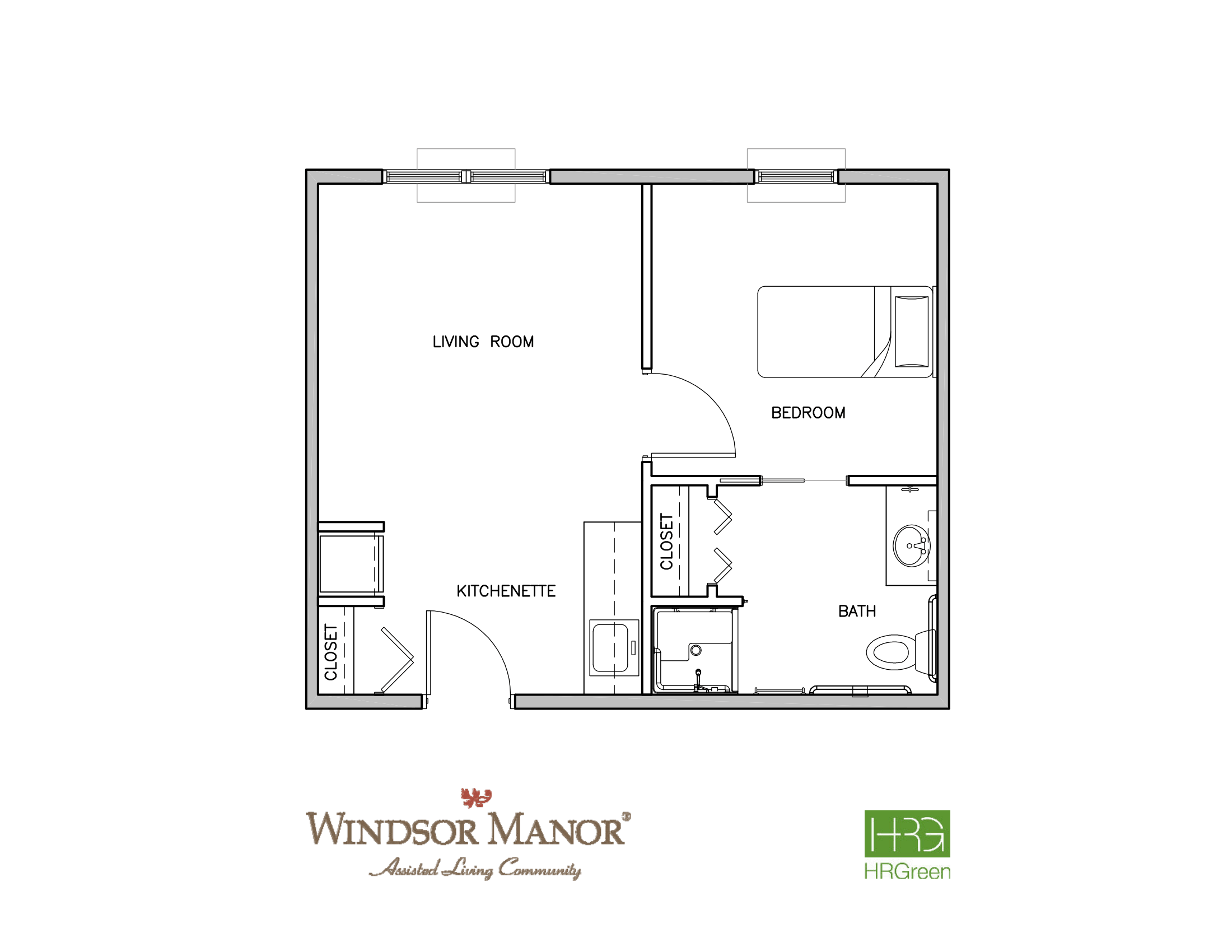 Unit F Windsor Manor Vinton Floor Plan