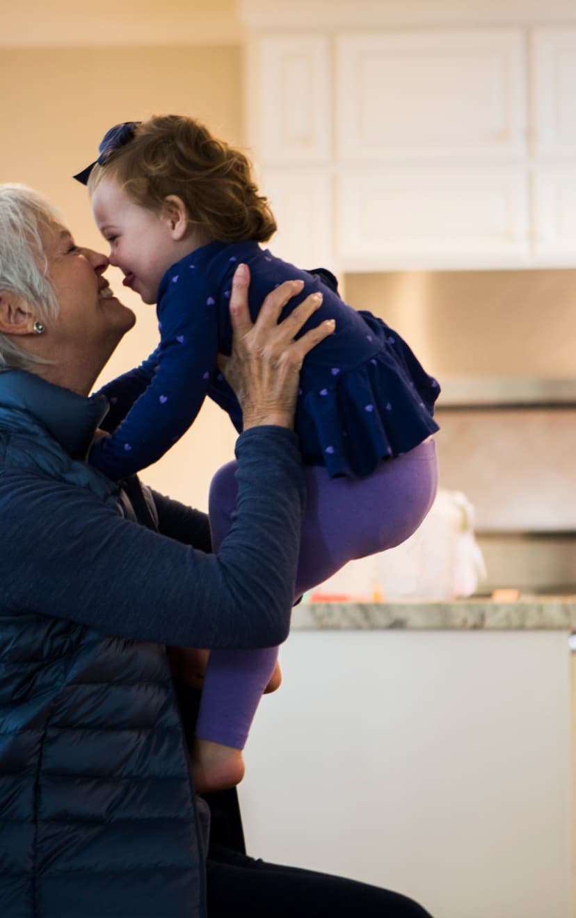 woman holding baby