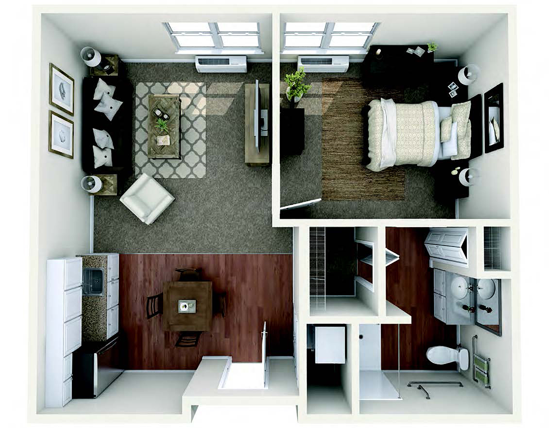 AL 1 Bedroom Floor Plan