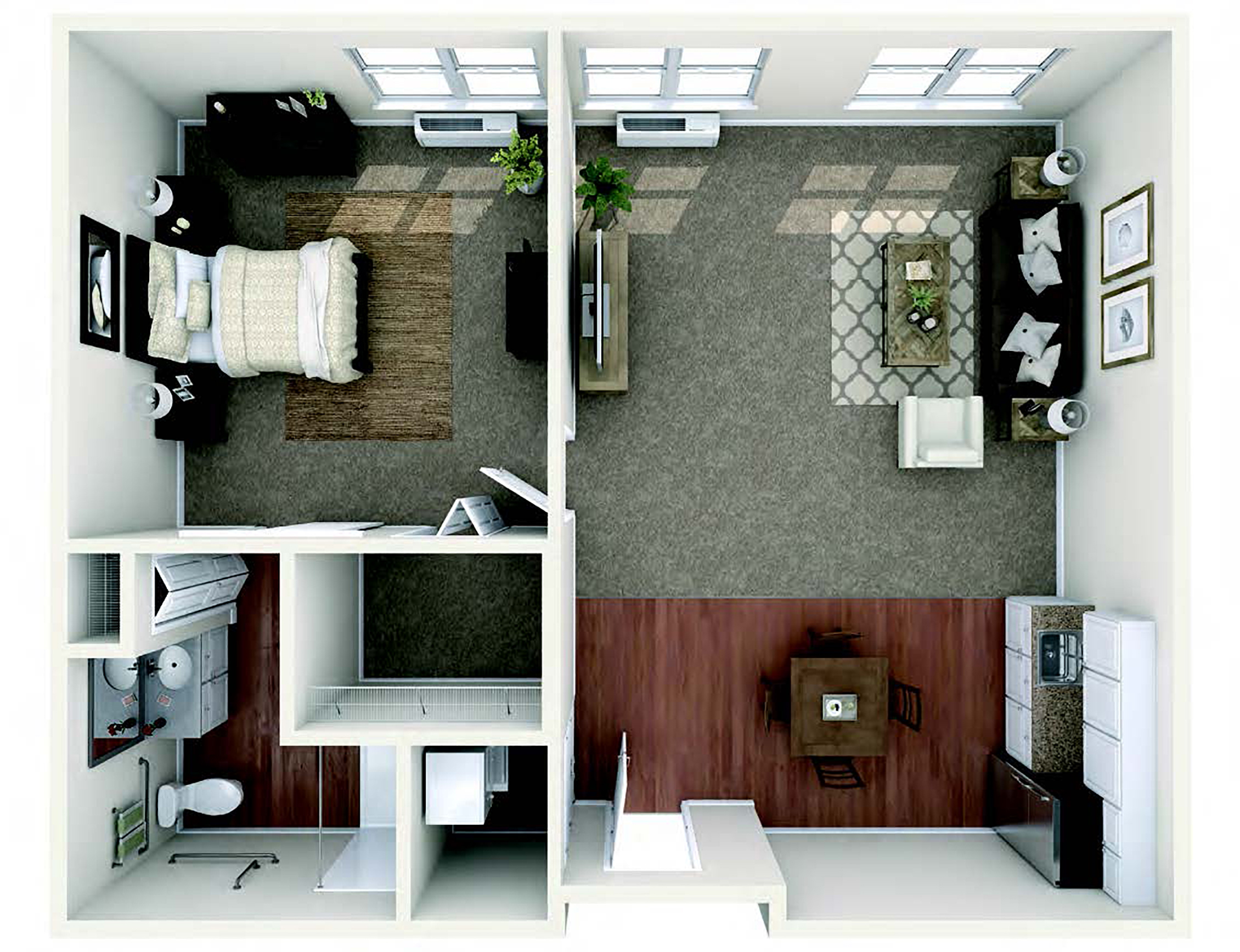 AL 1 Bedroom Floor Plan