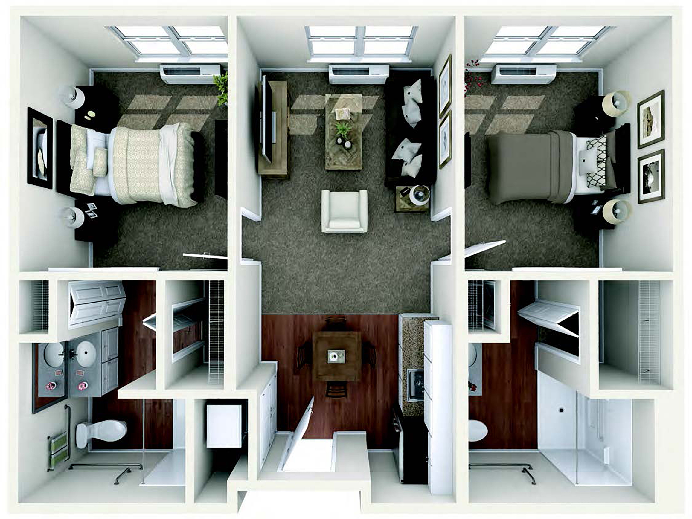 Al 2 Bedroom Floor Plan