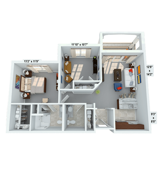 Rhapsody w/ Den Floor Plan